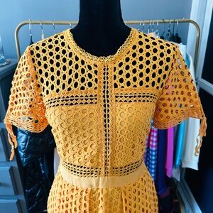 NICHOLE LYNEL Midi Lace Dress